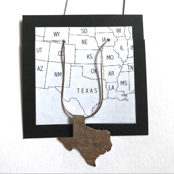 Texas map sterling silver necklace - Picture 3 of 6